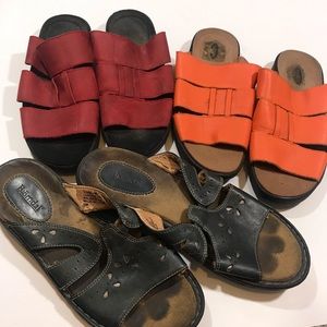3 pairs☀️leather sandals